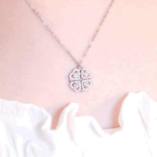 | 925純銀・厚鍍白金・莫桑石 | 凝聚幸福項鍊3.0 | NE1402 |