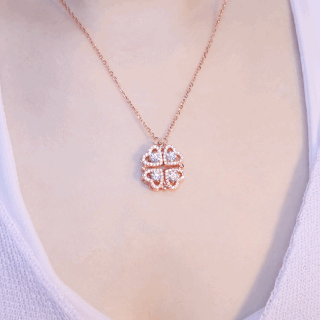 | 925純銀・厚鍍玫瑰金・莫桑石 | 凝聚幸福項鍊4.0 | NE1394 |