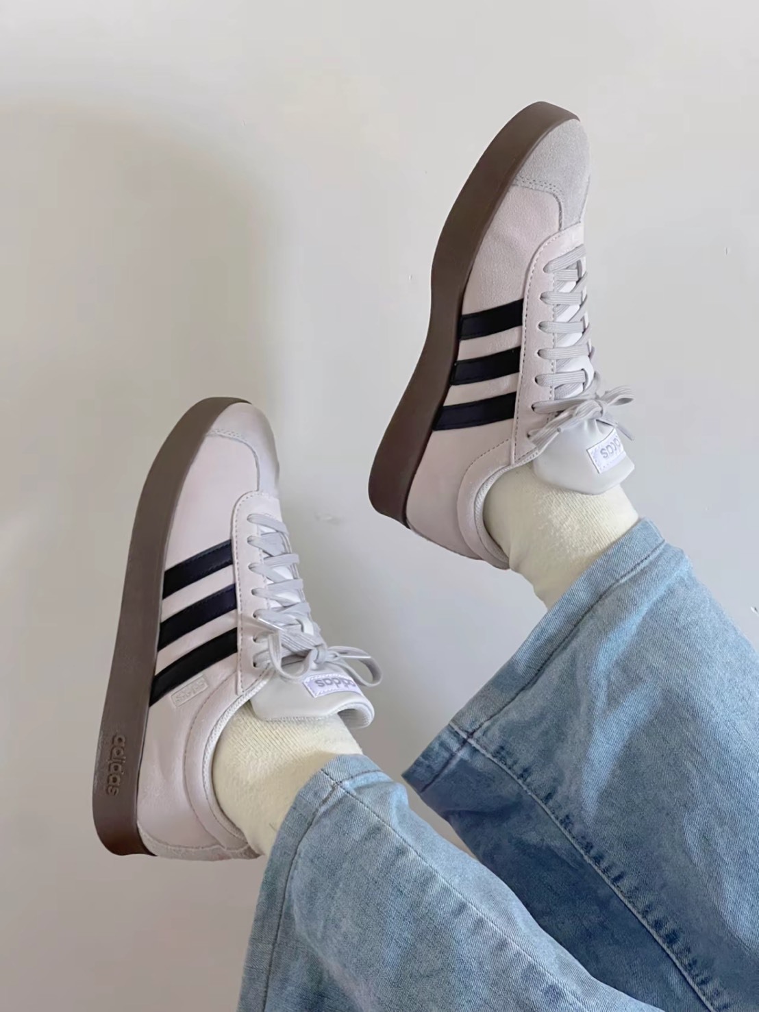 ADIDAS NEO VL COURT 2.0 白灰銀德訓鞋