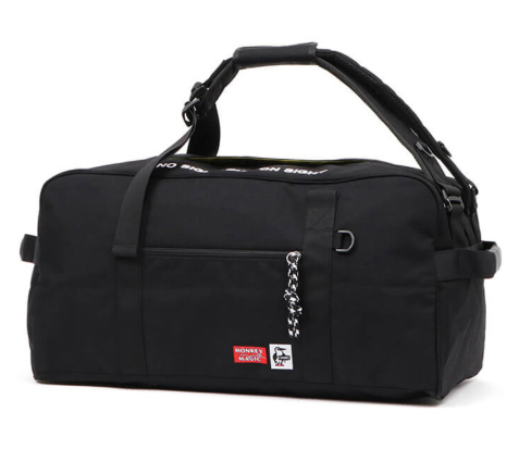 CHUMS 2024 Monkey Magic Small 2WAY Boston Bag – Black Color | Limited Edition Travel Duffel/Shoulder Bag   JUN25