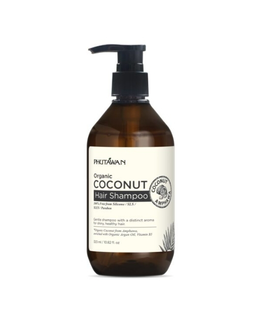 泰國代購-🌸PHUTAWAN 椰子油洗髮露Organic Coconut Hair Shampoo 320ml