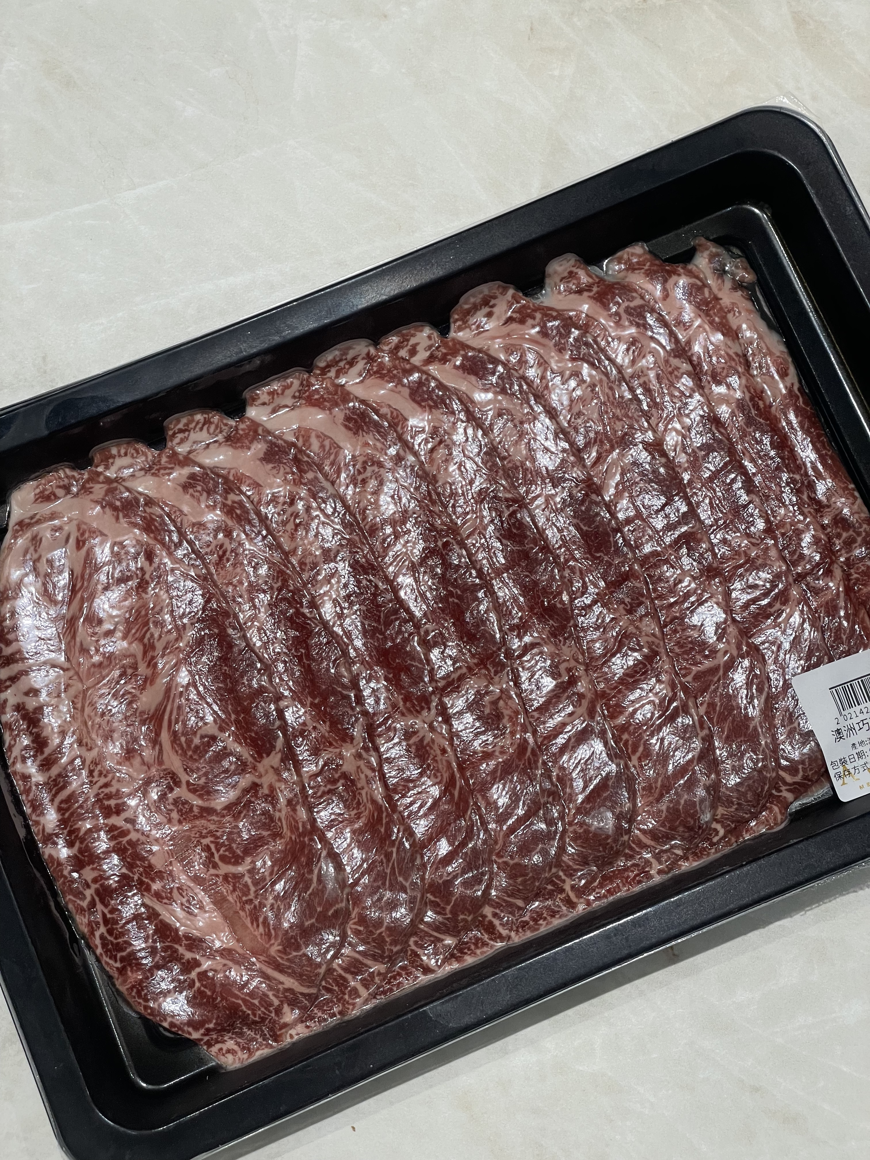 澳洲巧克力和牛板腱火鍋片