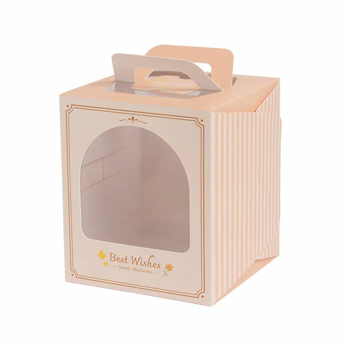 手提鏤空蛋糕提盒 NO.12 朵朵緹花 10入/包 12.8*12.8*15cm【3A06-112801】