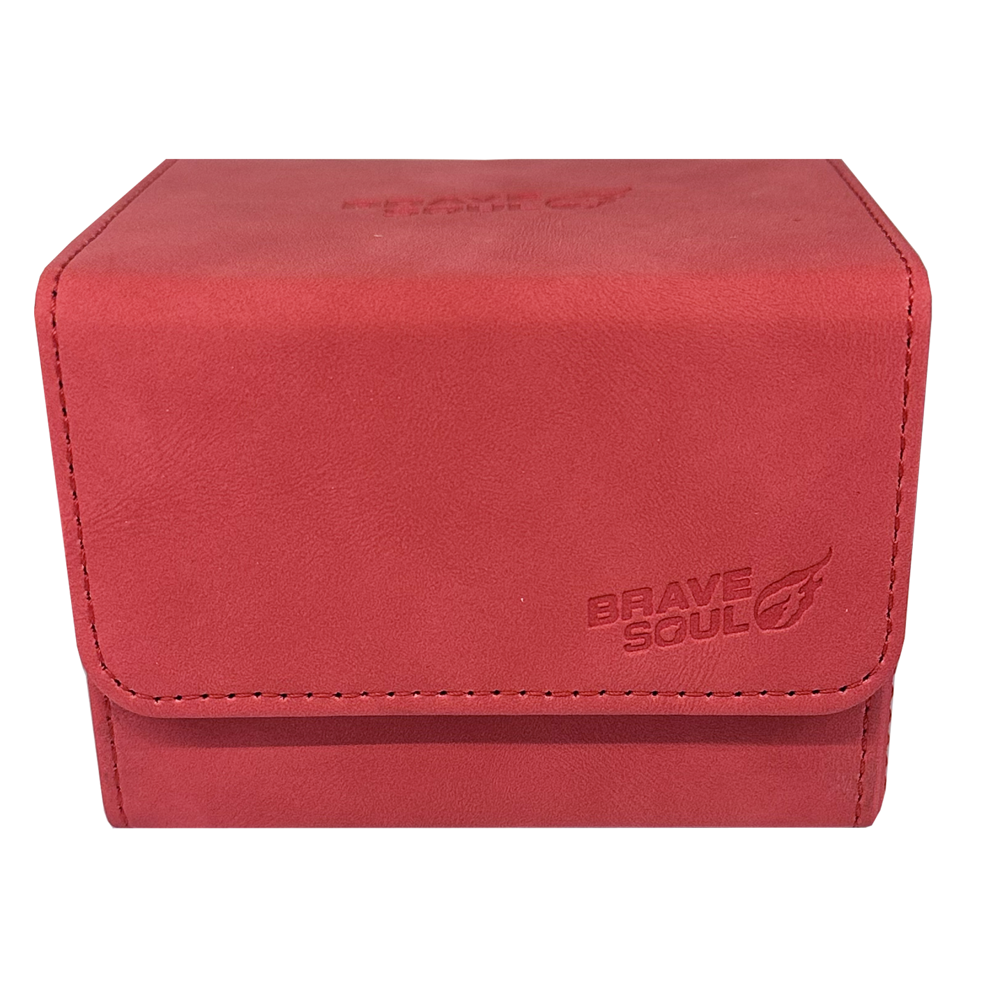Brave Soul 100+ 仿皮側翻卡盒（紅/藍）