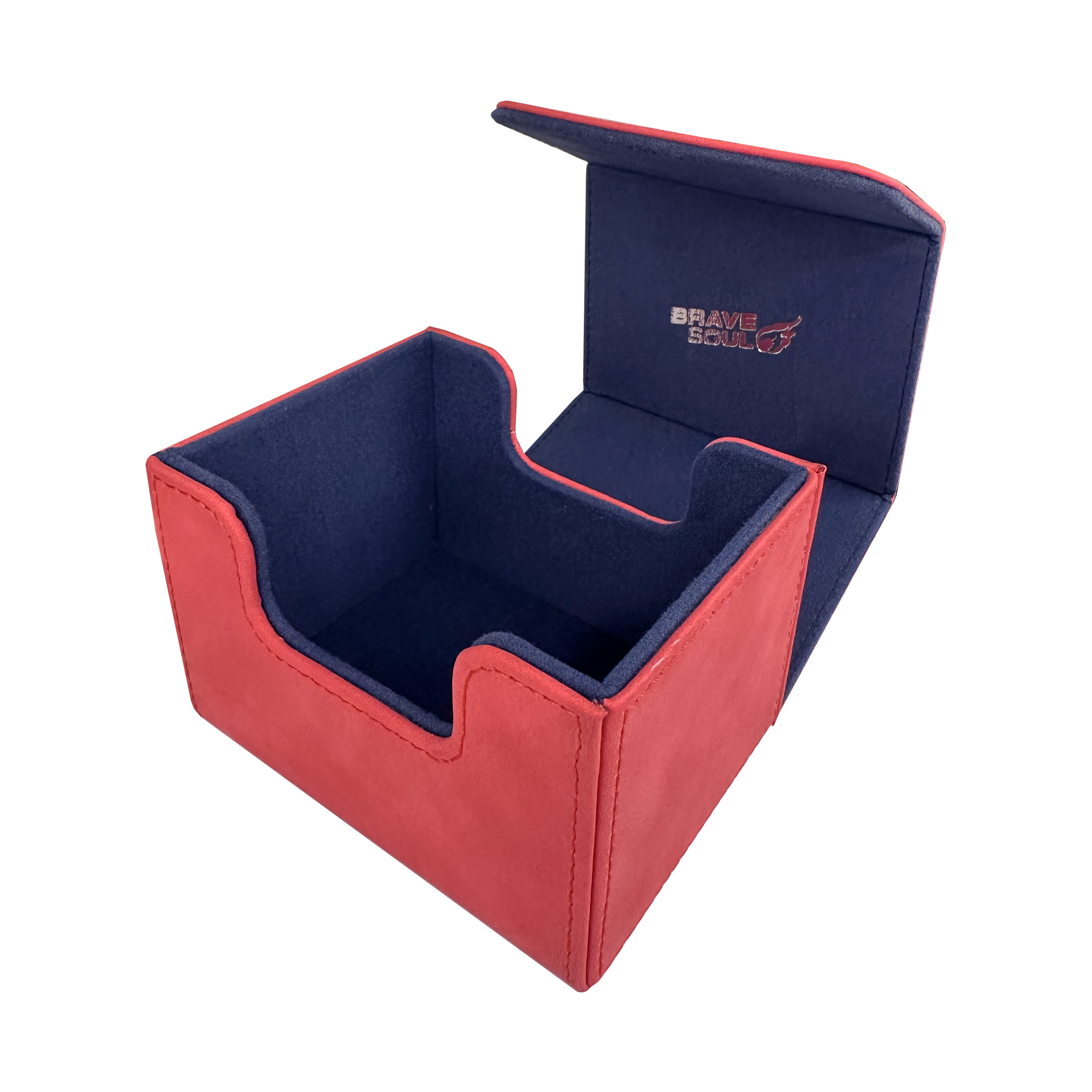 Brave Soul 100+ 仿皮側翻卡盒（紅/藍）