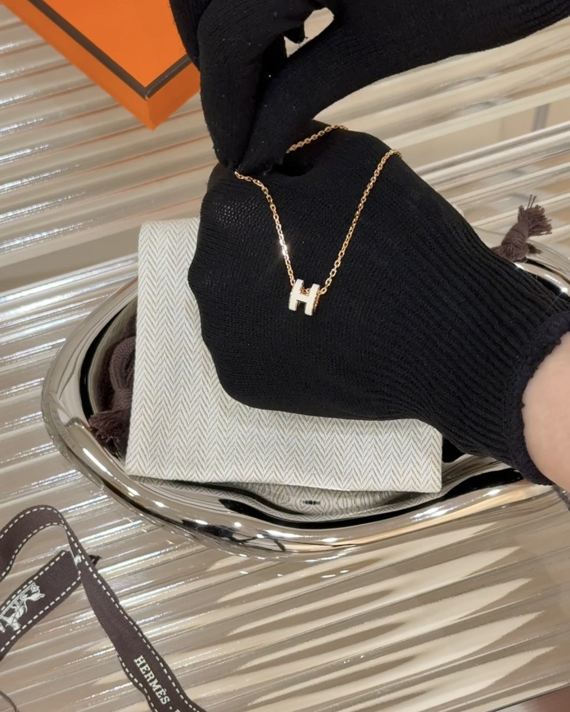 HERMES｜MINI POP H 白玫瑰金