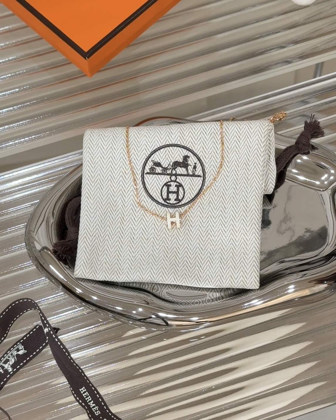 HERMES｜MINI POP H 白玫瑰金