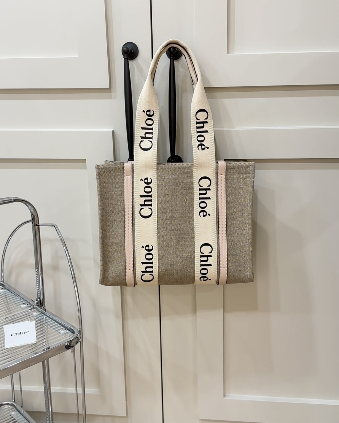 CHLOE｜WOODY 中號托特包 粉色