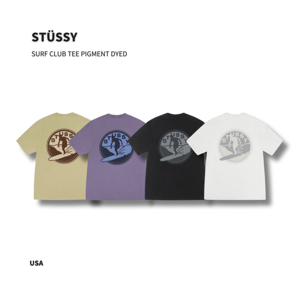 "代購" Stussy 25SS SURF CLUB TEE PIGMENT DYED 衝浪T