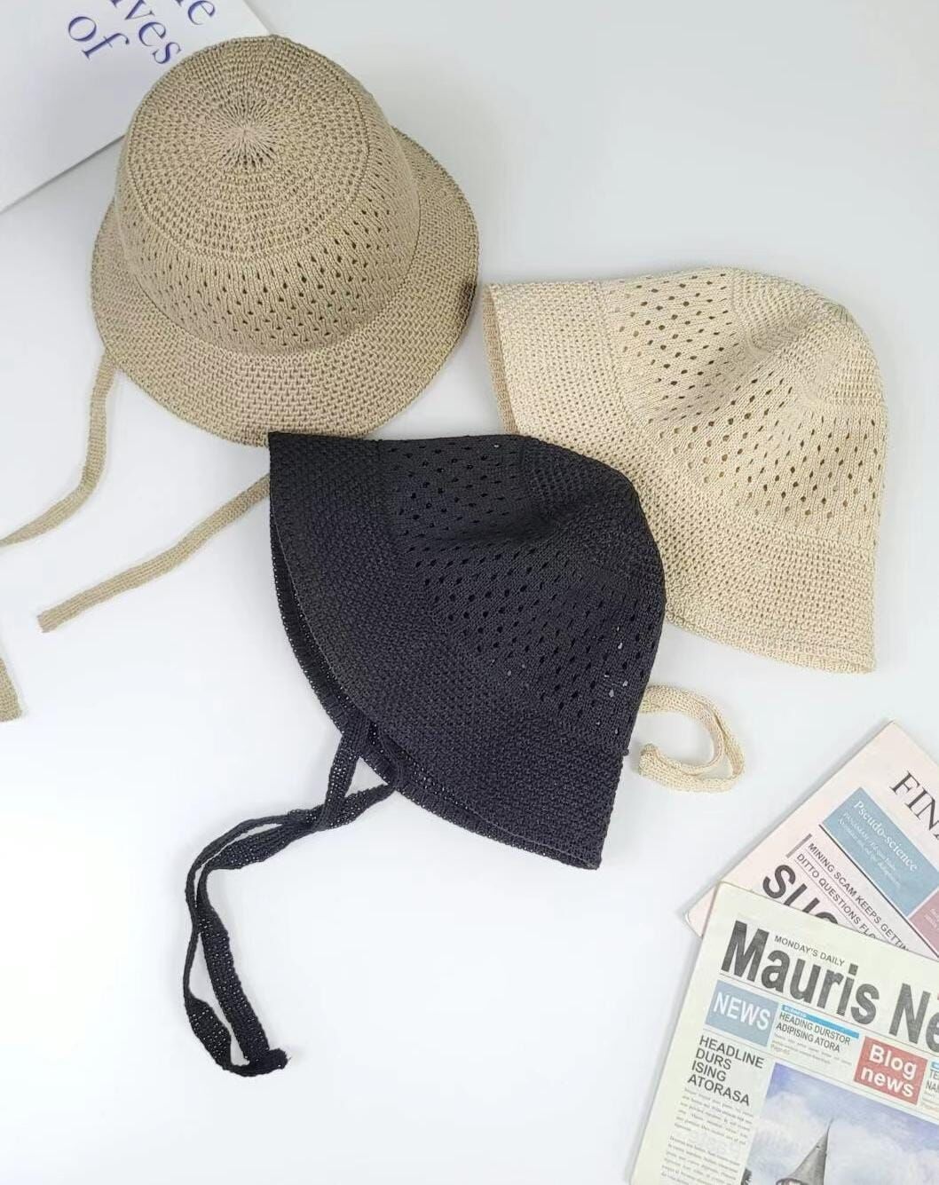 TH4425 草莓紋針織帽