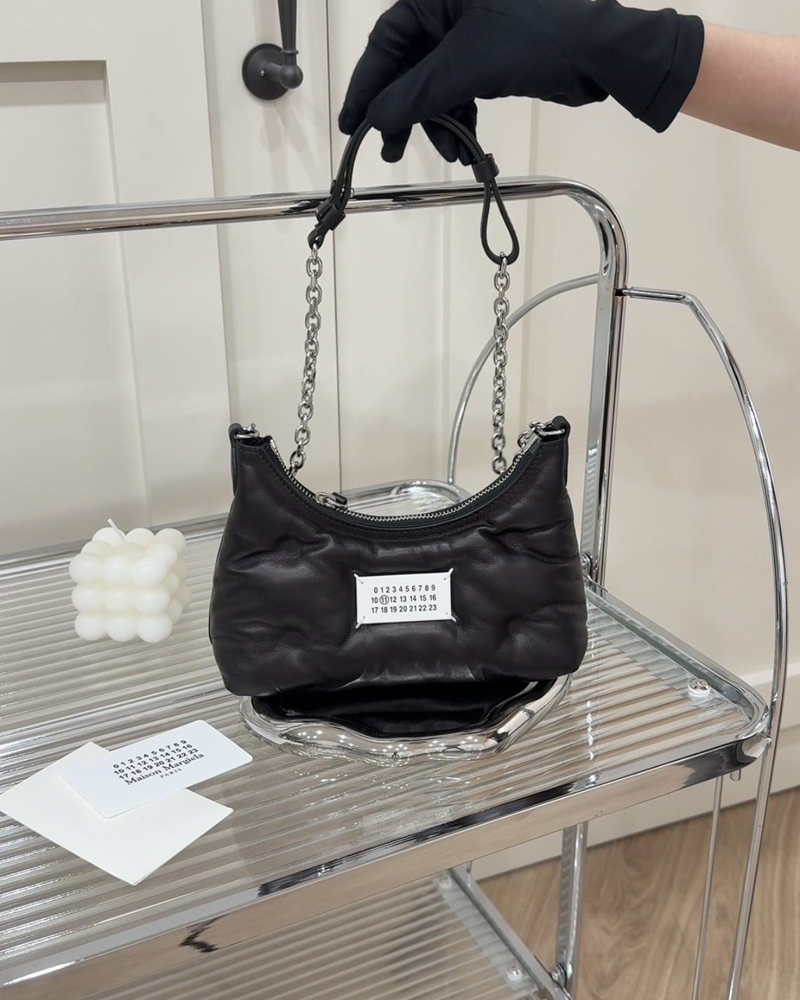 MARGIELA｜GLAM SLAM HOBO 鏈條包 黑色