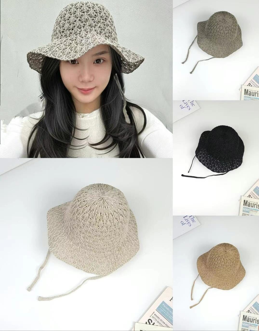 TH4436 透氣鏤空漁夫帽