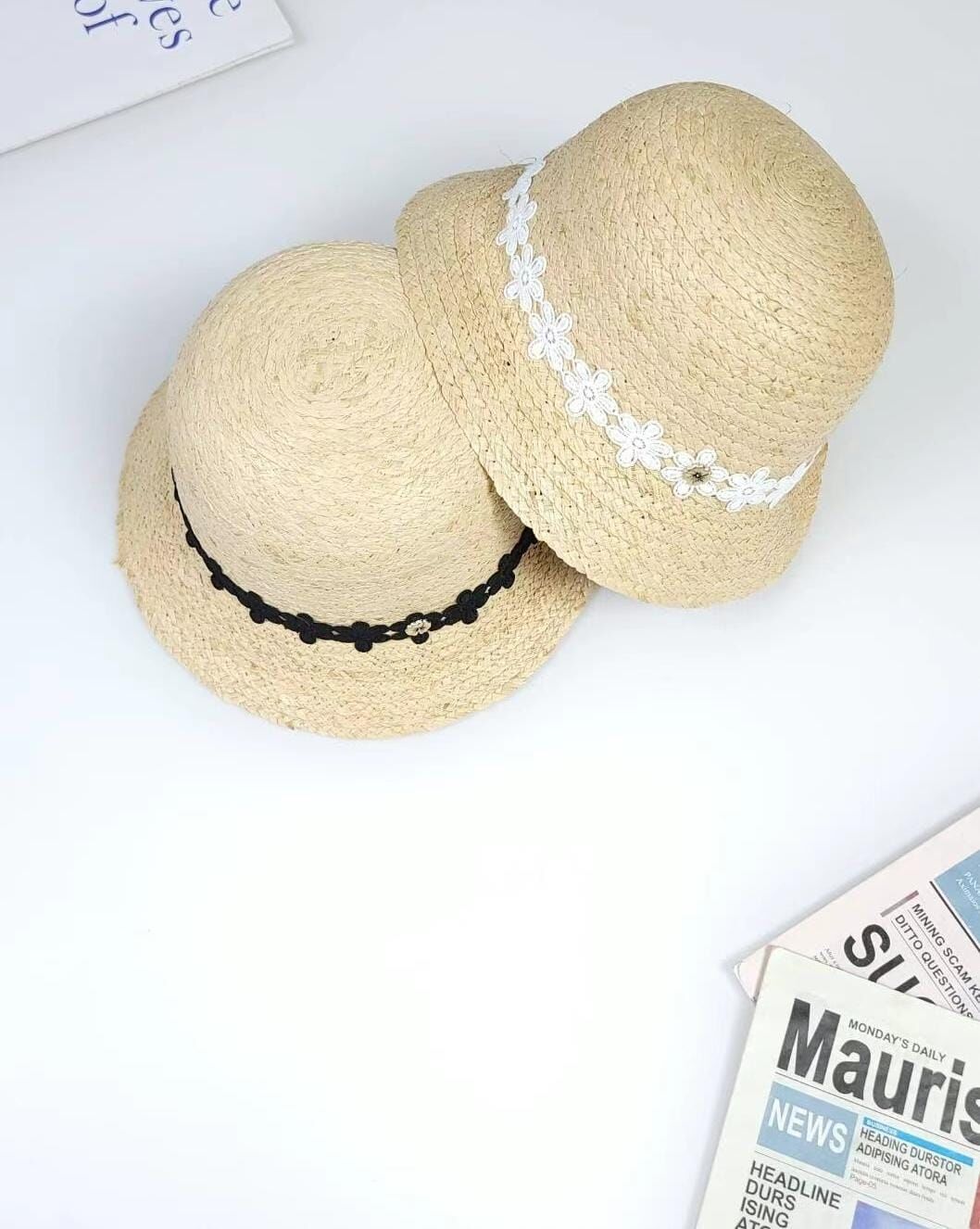 TH4437 小清新花花圍邊帽