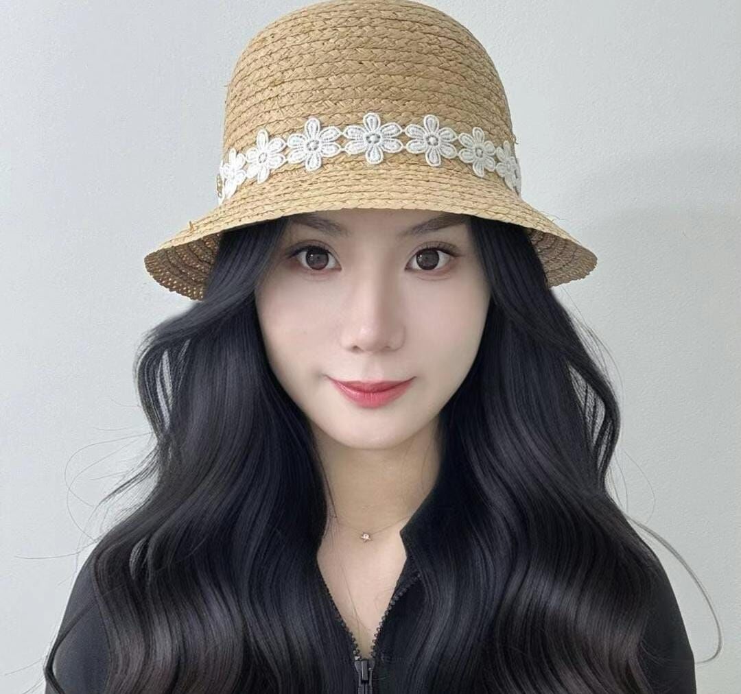 TH4437 小清新花花圍邊帽