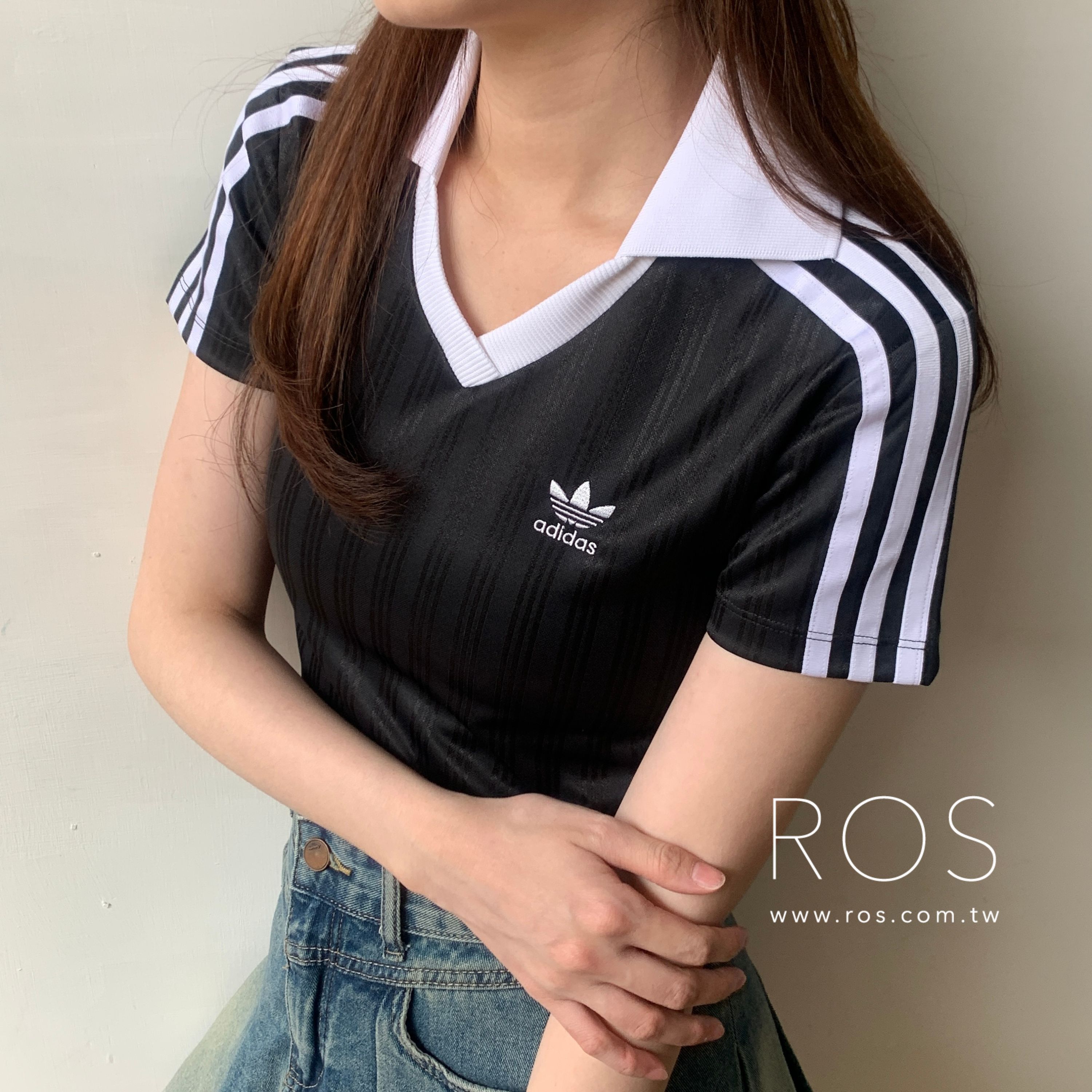 Adidas Adicolor 緞面球衣Polo短版上衣(2colors)