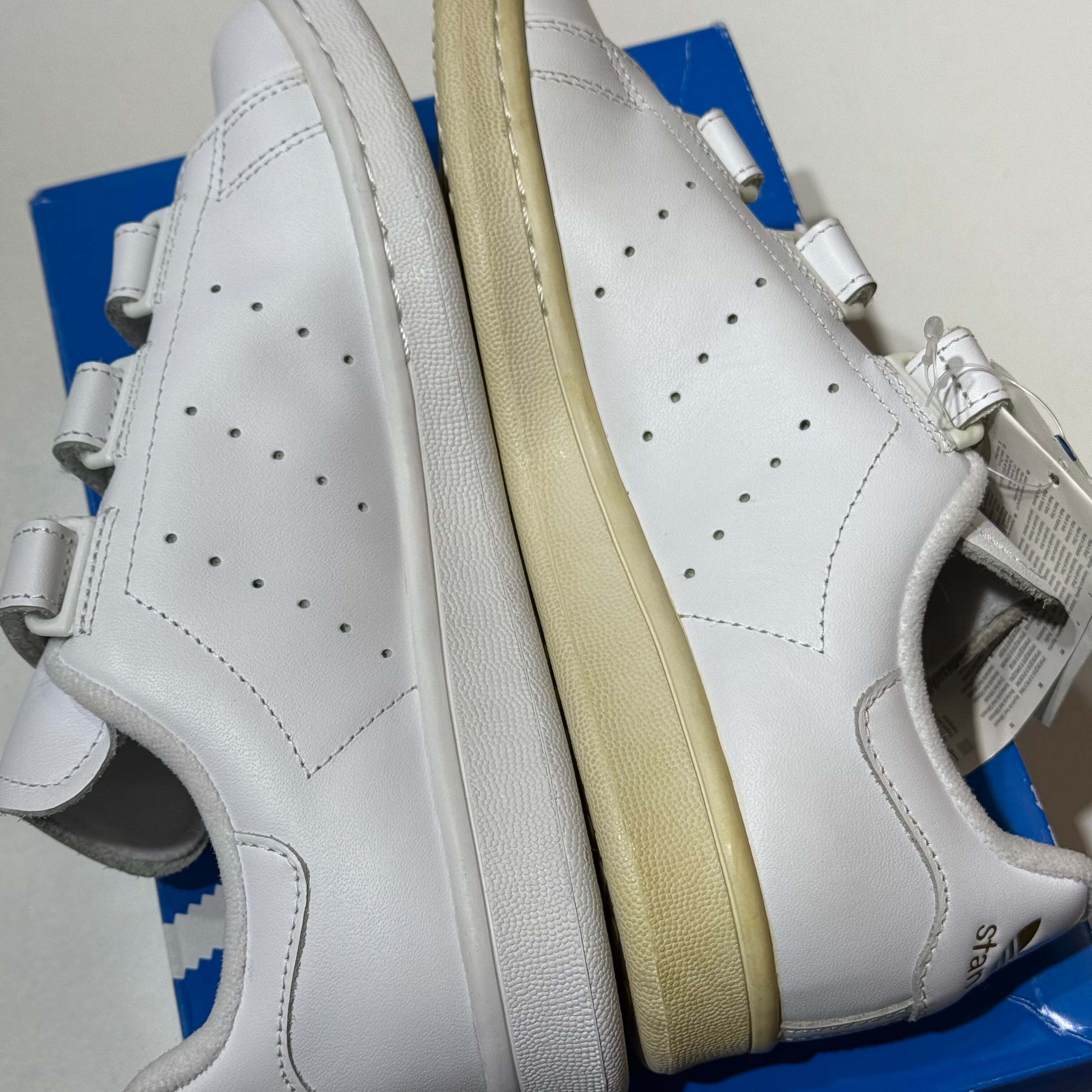 ADIDAS STAN SMITH CF 復古 金標 史密斯 魔鬼粘 S75188 (鞋底泛黃瑕疵)