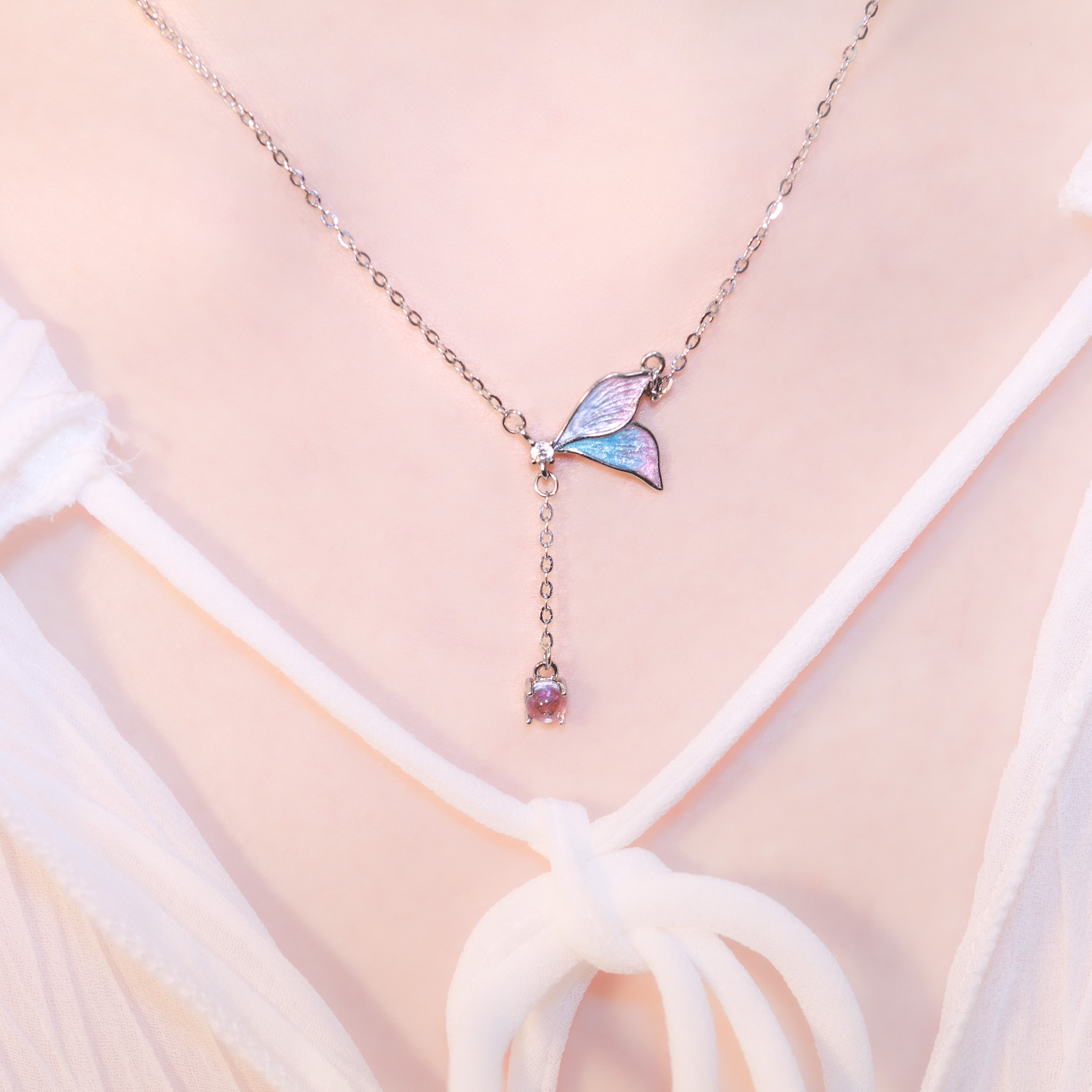 | 925純銀・白金・琉璃 | 漫紫勇氣項鍊 | NE1406 |