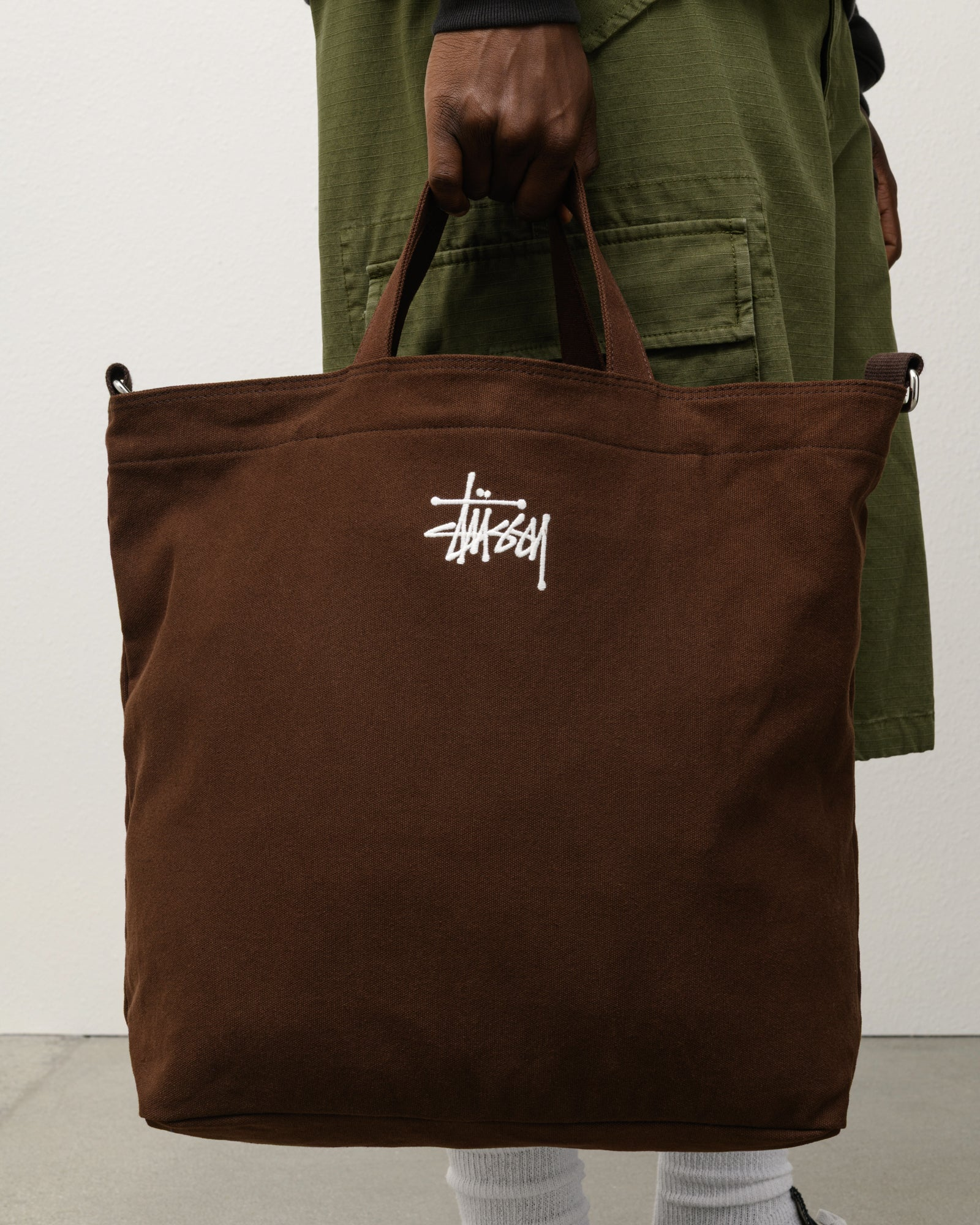 2025SS STUSSY CANVAS CROSSBODY BAG 2WAY 手提包 側背包 肩背包 托特袋 現貨 134264