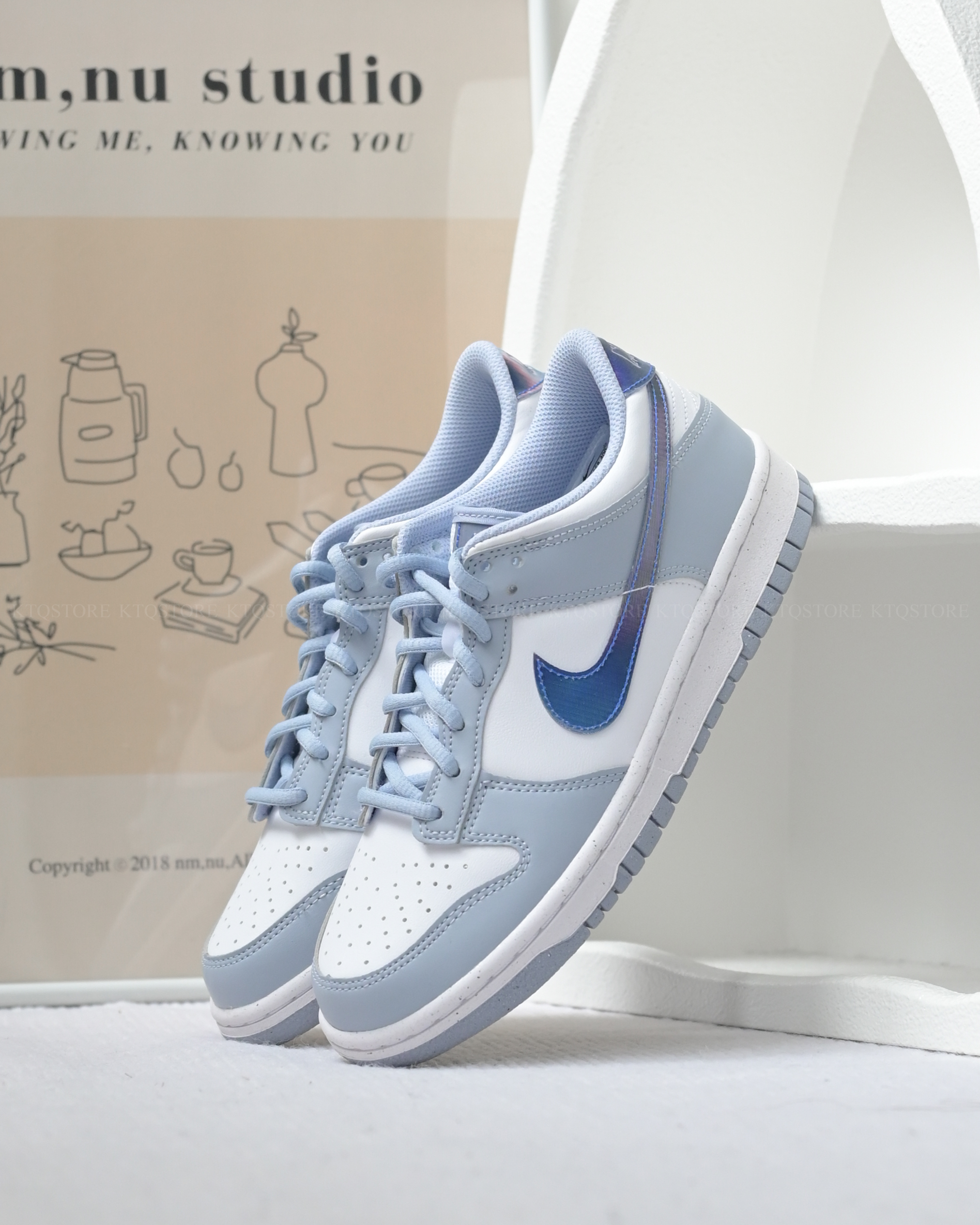 KTQ STORE ‧ Nike Dunk Low Next Nature (GS) 雷射藍勾冰雪奇緣 fj4668-400