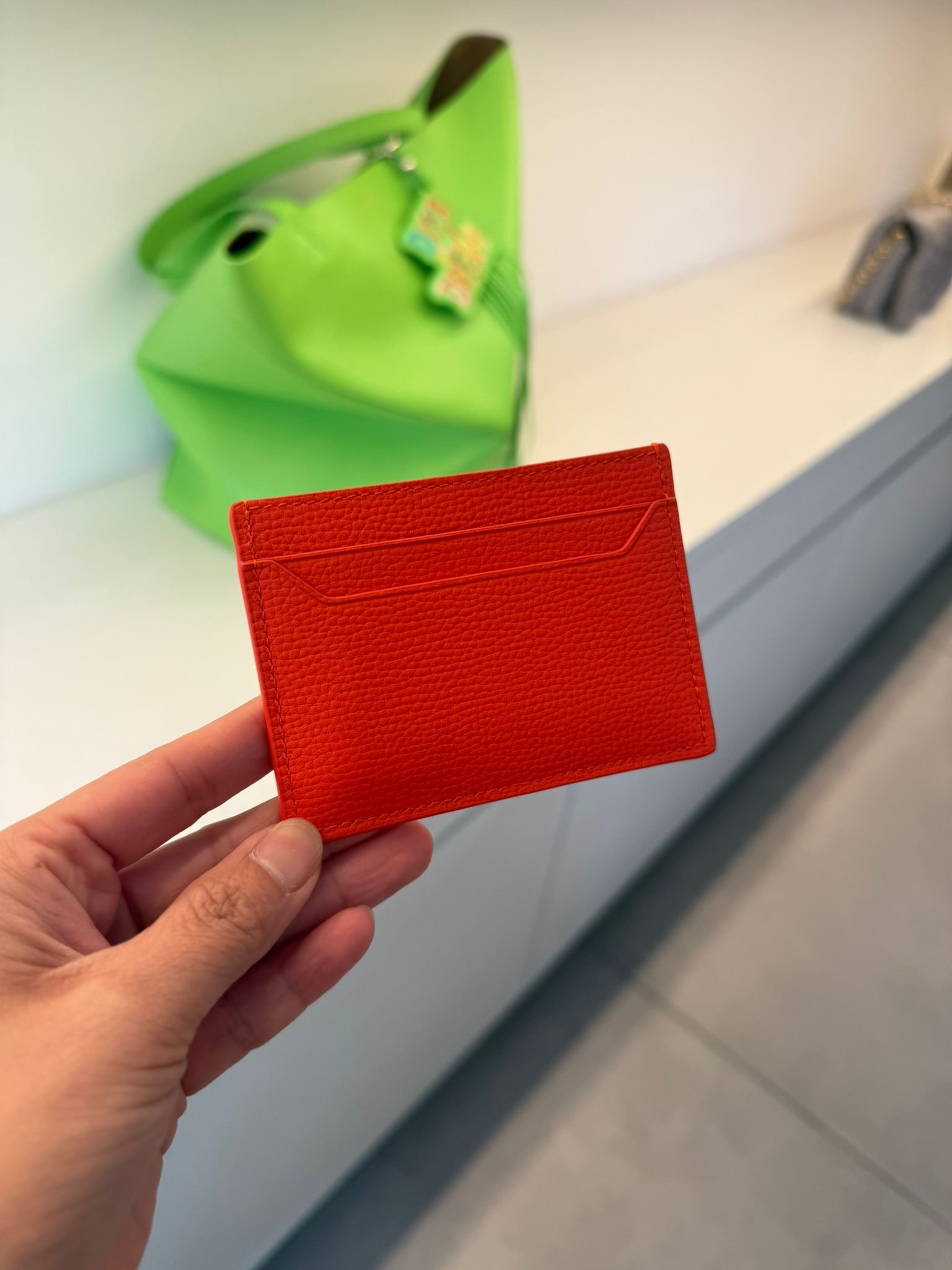 Loewe Anagram plain cardholder Orange