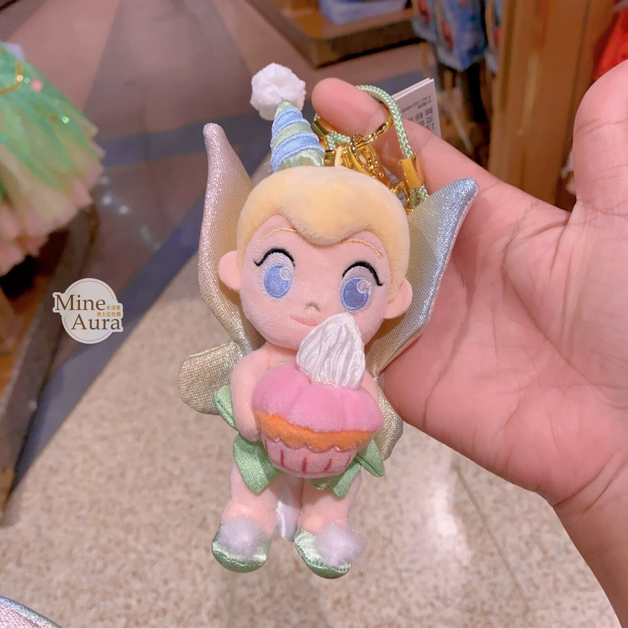 奇妙8周年系列 奇妙仙子 Tinker Bell 絨毛 鑰匙圈 吊飾 小飛俠 彼得潘 Peter Pan-上海迪士尼樂園