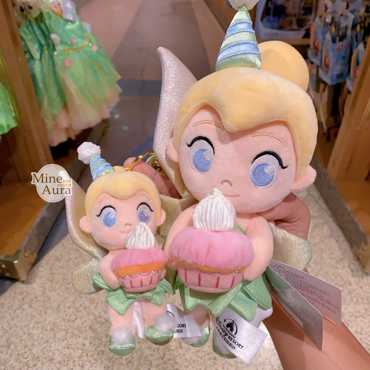 奇妙8周年系列 奇妙仙子 Tinker Bell 絨毛 鑰匙圈 吊飾 小飛俠 彼得潘 Peter Pan-上海迪士尼樂園