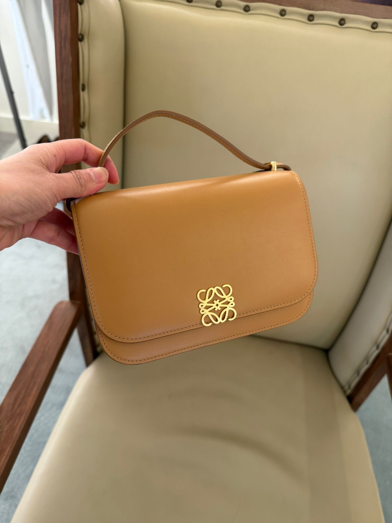 Loewe Goya Small Bag in warm desert yellow