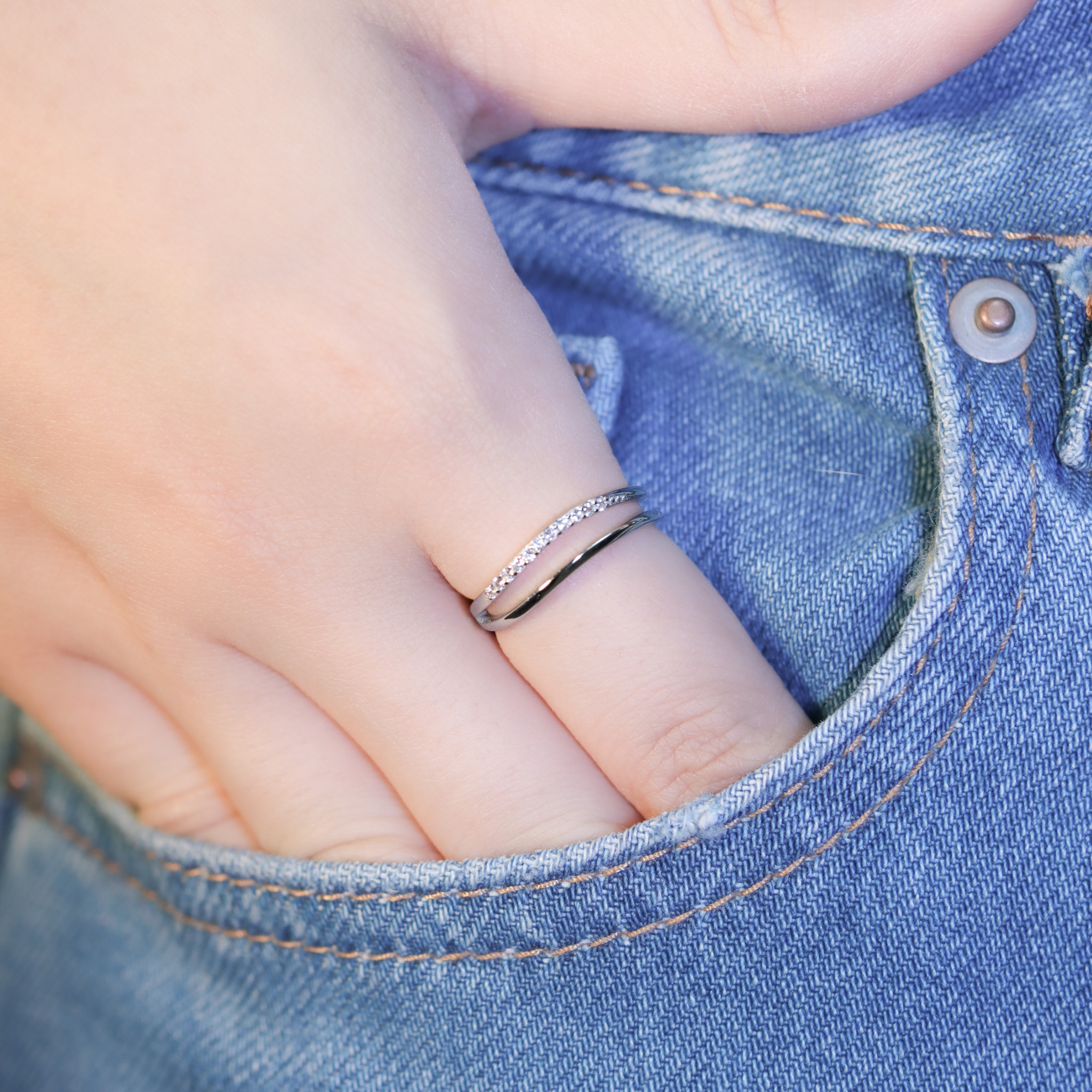 | 925銀 | 極晝雙層戒指 | RI0878 |