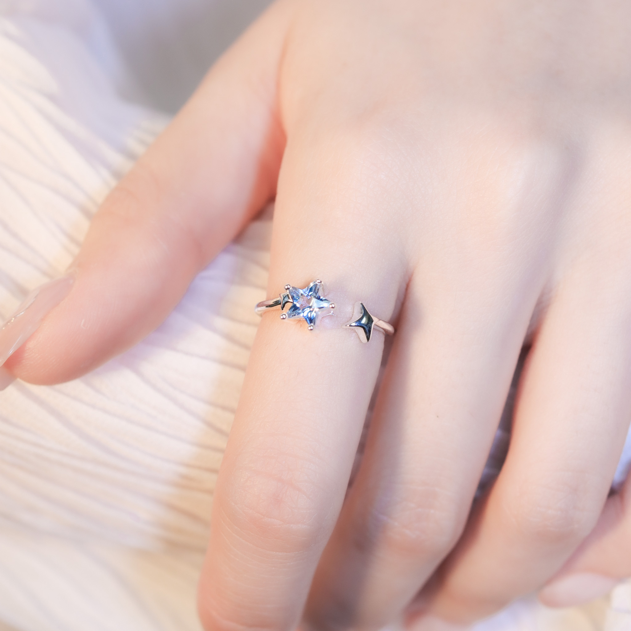 | 925純銀 | 漫藍小星光戒指 | RI0887 |