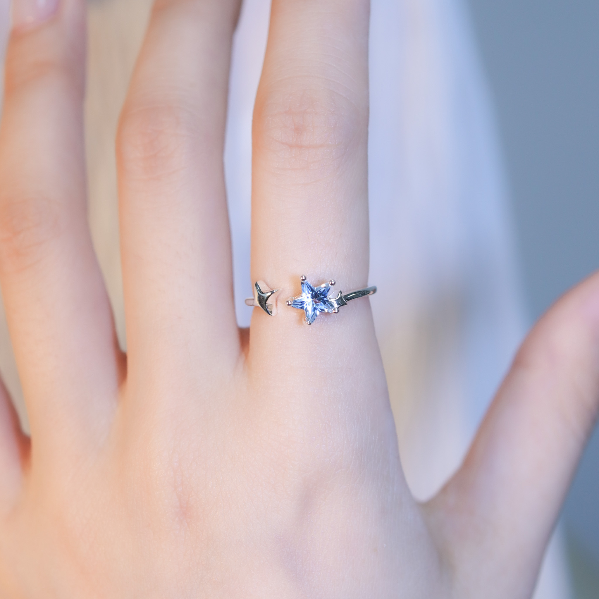 | 925純銀 | 漫藍小星光戒指 | RI0887 |