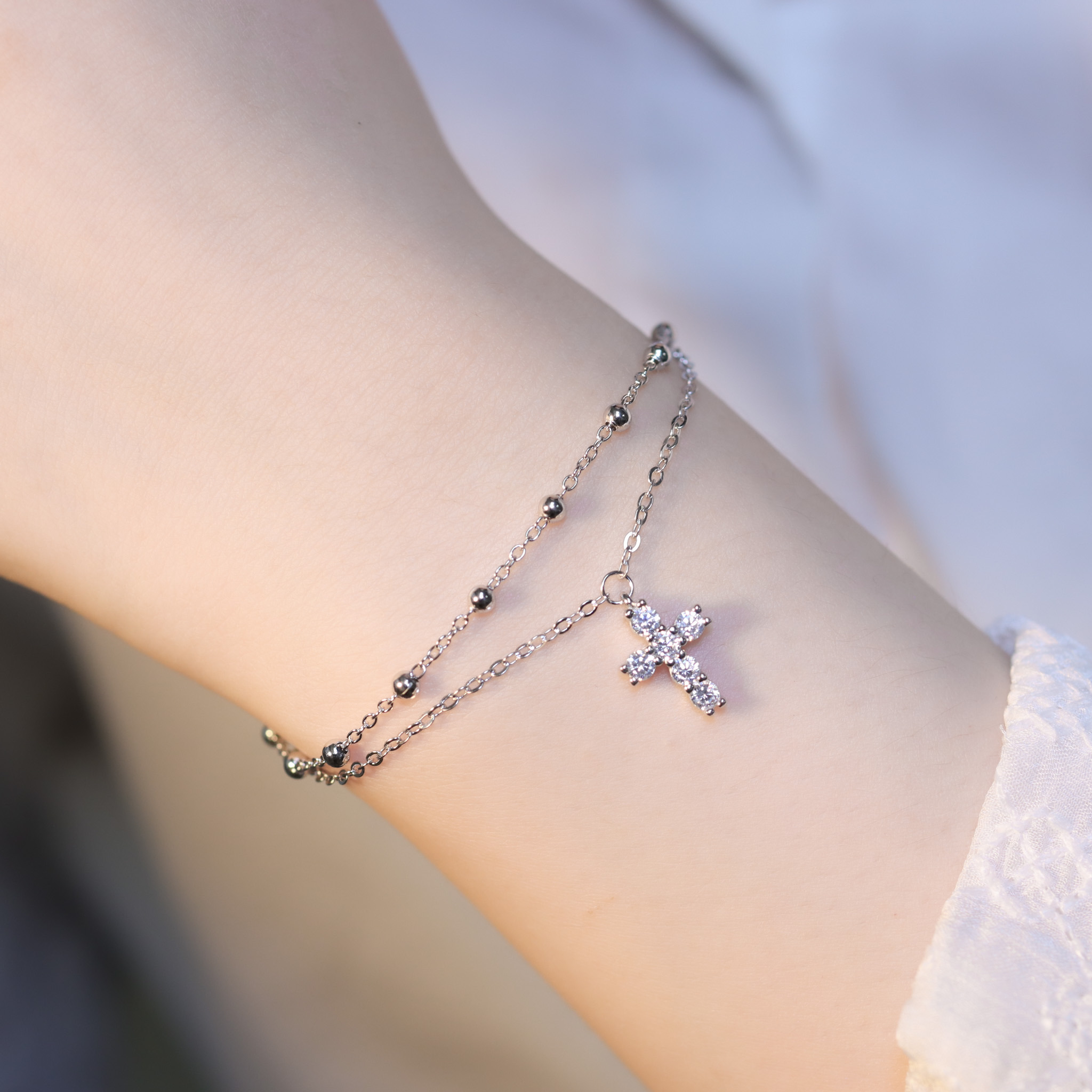 | 925銀丨堅定的相信雙層手鏈  | BR1334 |