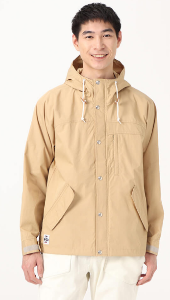 CHUMS Men’s Camping Parka Light – Light Brown | Lightweight Outdoor Hooded Jacket for Spring & Summer JUN25