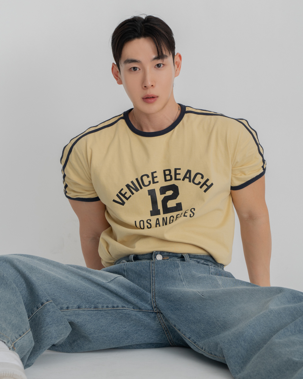 軌道領圈短袖T恤