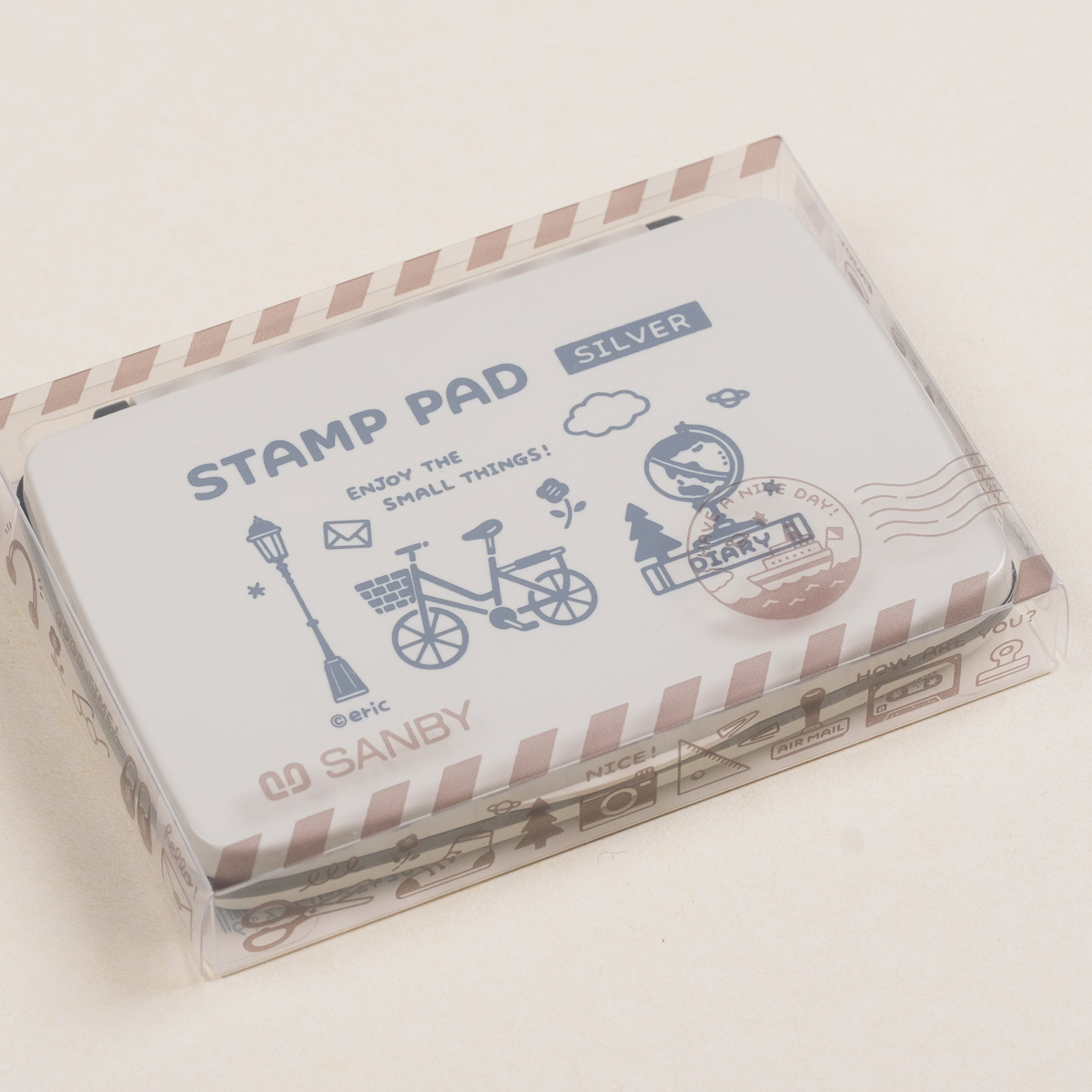 【SANBY × eric 聯名印台 2025】銀色 油性印台｜SANBY / JAPAN