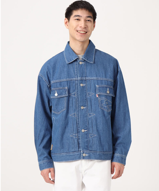 CHUMS Men’s Beaver Oversized Jean Jacket – Light Indigo | Relaxed-Fit Denim Outerwear JUN25