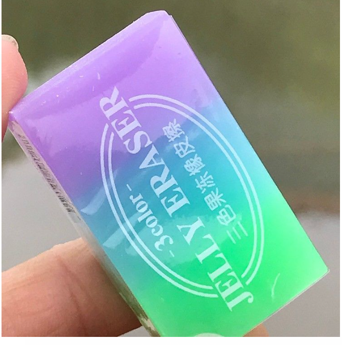 天卓三色果冻七彩橡皮 好用不留痕迹