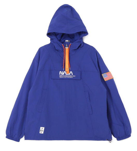 CHUMS × NASA Men’s Space Hoodie – Blue | Half-Zip Pullover Hoodie with Space-Themed Design JUN25