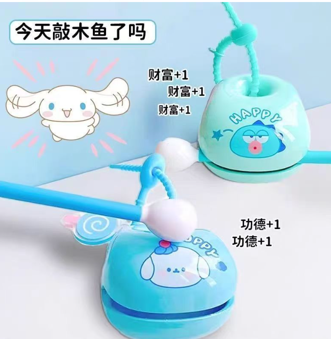 解压减压神器 静心摆件打击玩具 可爱小木鱼 随机