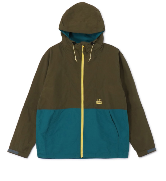 CHUMS Men’s Camp Field Hoodie – Olive Green/Teal | Lightweight Windbreaker for Camping & Daily Wear JUN25