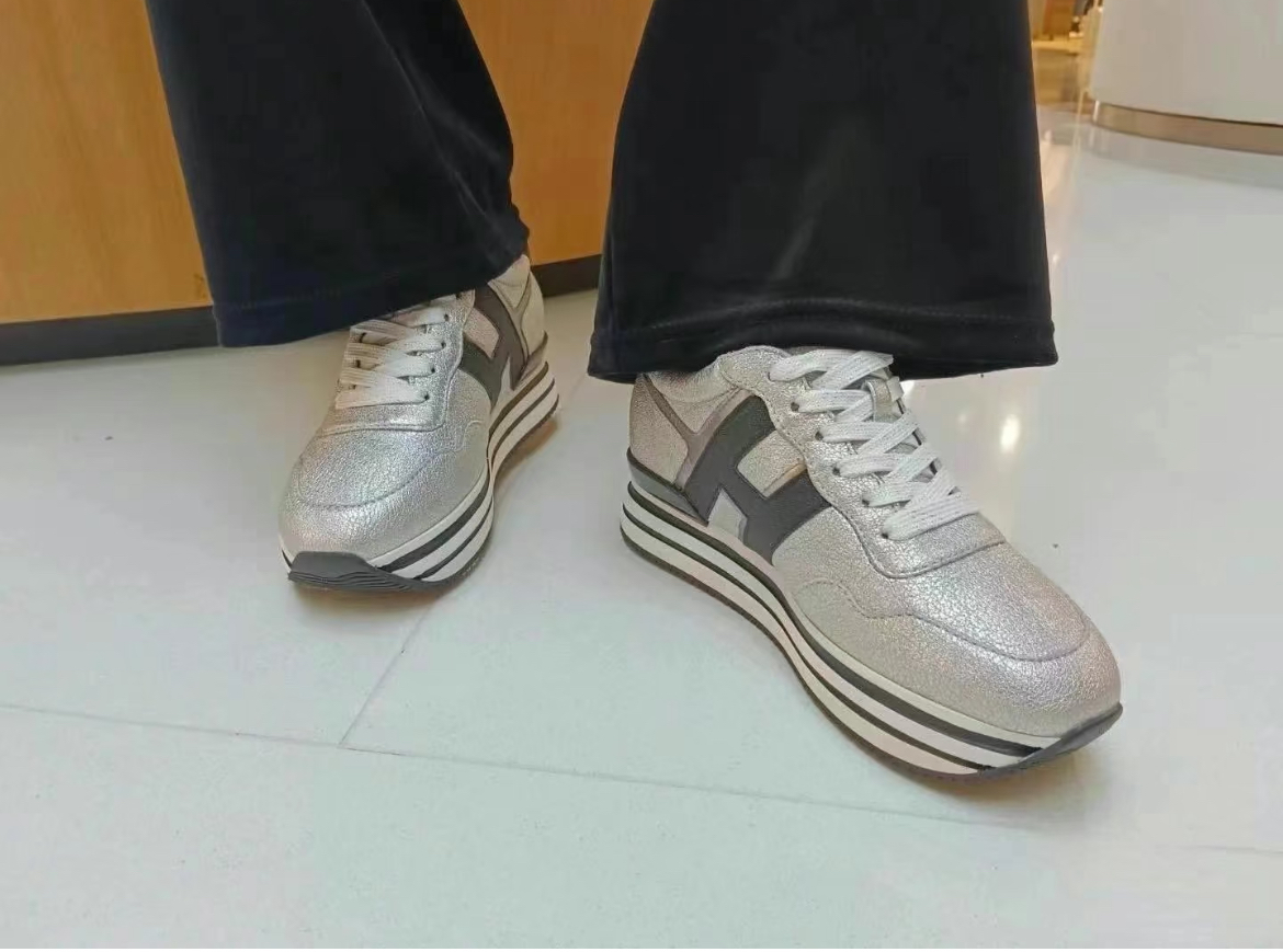 Tod's Hogan Midi Platform women sneaker Champagne gold