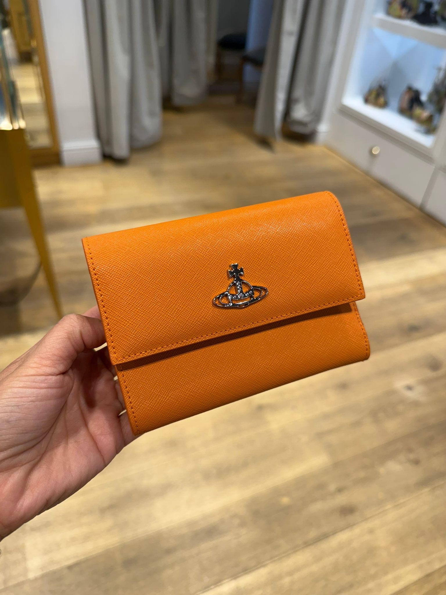 Vivienne Westwood coin pocket wallet Amber orange