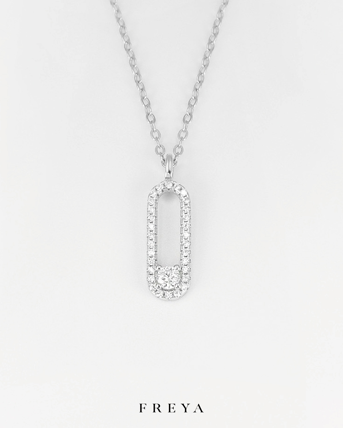 FREYA 滿鑽迴紋針項鍊