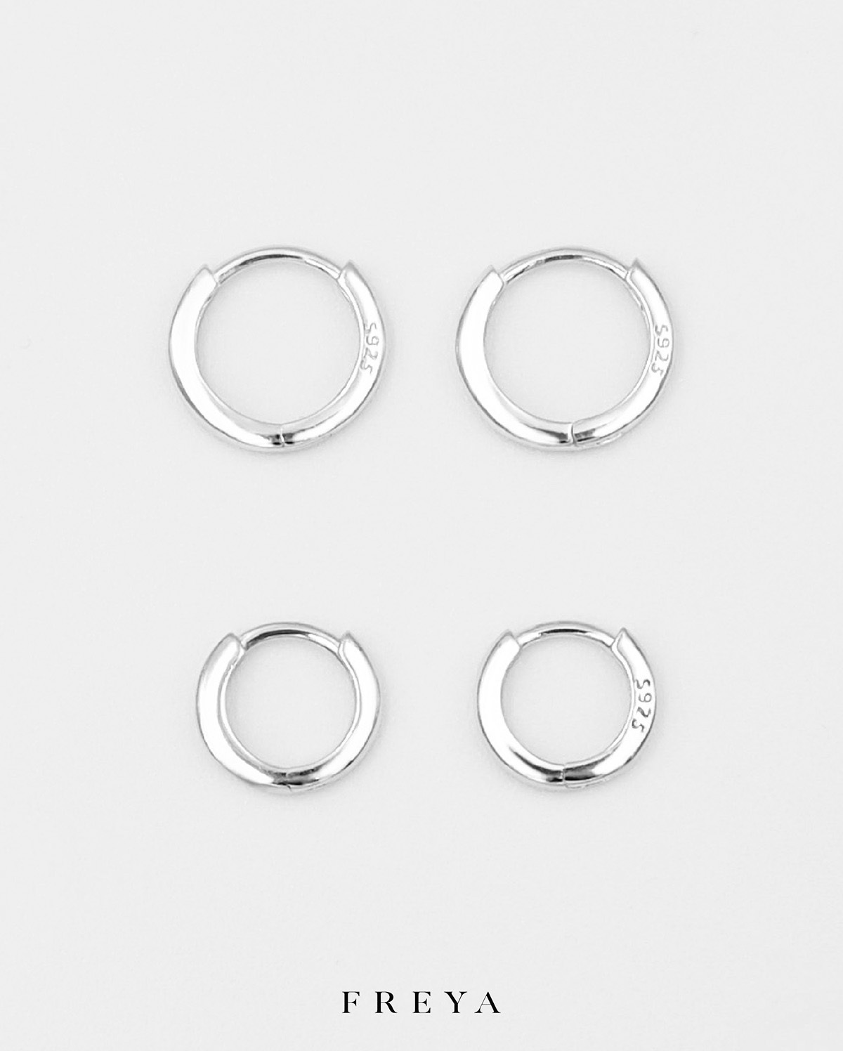 FREYA 素銀圓圈耳環