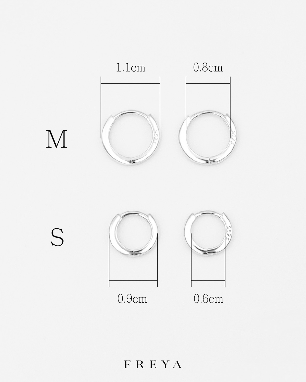 FREYA 素銀圓圈耳環