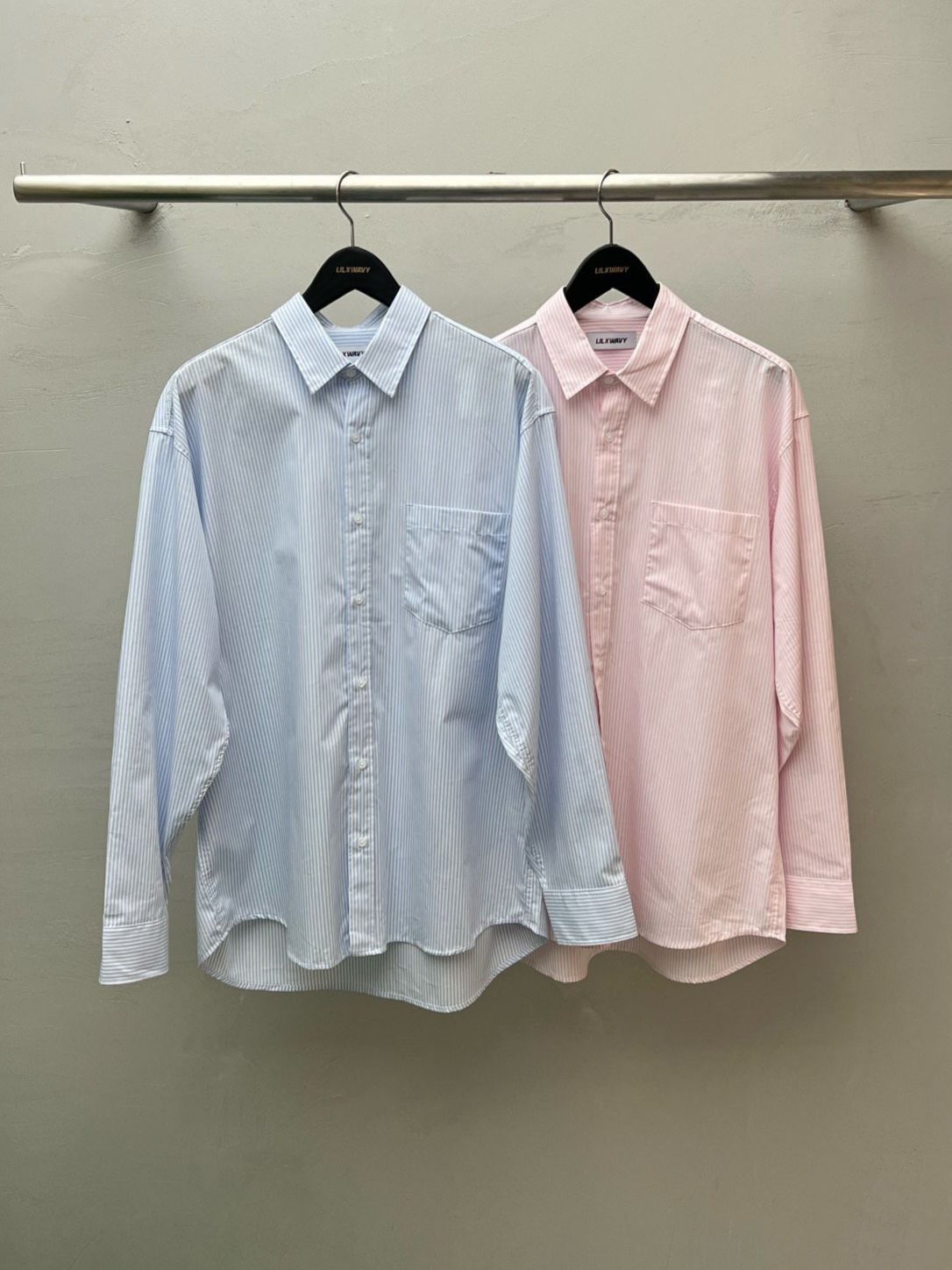 直間長袖恤衫 LIL-051S