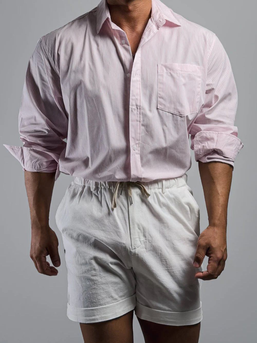 直間長袖恤衫 LIL-051S