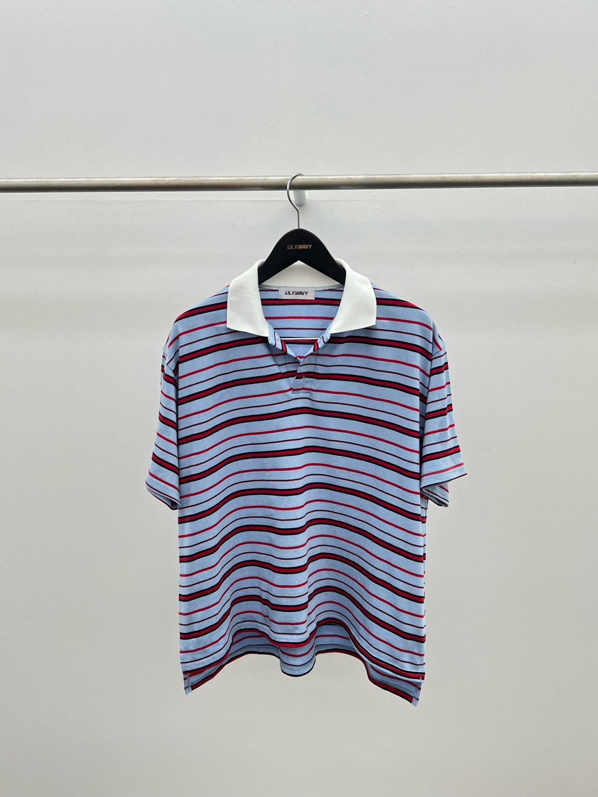 橫間短袖Polo Tee LIL-055T