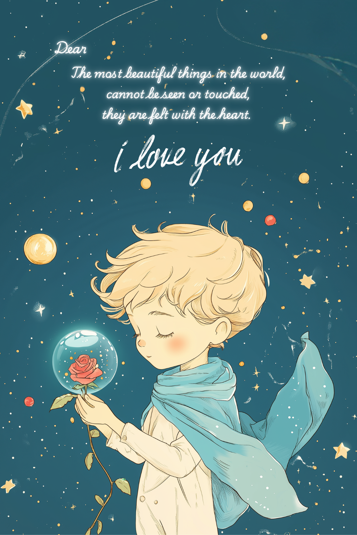 小王子的玫瑰我愛你卡（請於結帳頁加購）