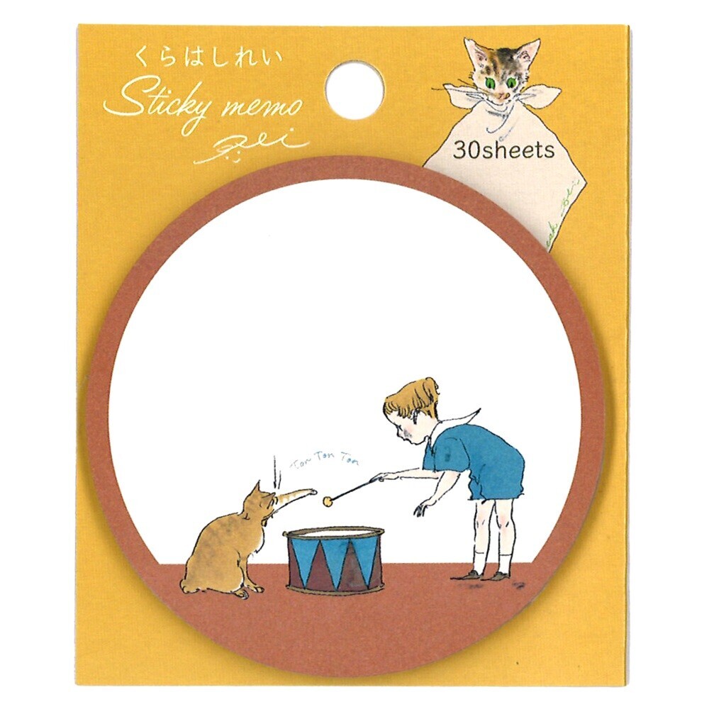 鼓 30枚 圓形便利貼 memo｜日本Kurahashirei