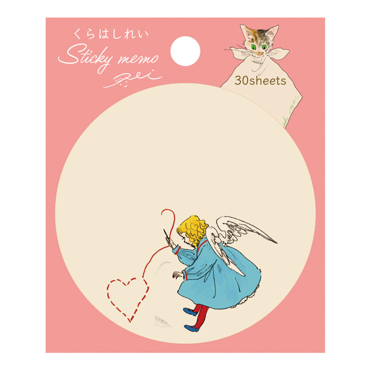 天使 30枚 圓形便利貼 memo｜日本Kurahashirei